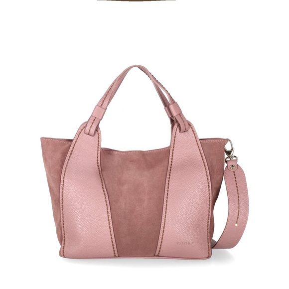 Pink Leather Tote Bag - Picture 1 of 4